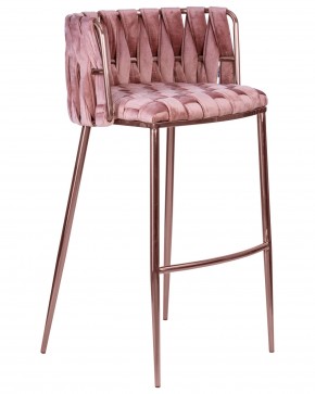 Стул барный DOBRIN EMMA ROSE GOLD, розовый велюр (VF-10) в Агрызе - agryz.ok-mebel.com | фото 2