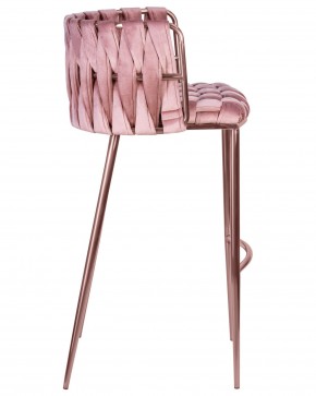 Стул барный DOBRIN EMMA ROSE GOLD, розовый велюр (VF-10) в Агрызе - agryz.ok-mebel.com | фото 3