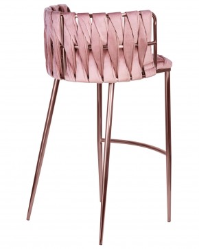 Стул барный DOBRIN EMMA ROSE GOLD, розовый велюр (VF-10) в Агрызе - agryz.ok-mebel.com | фото 4