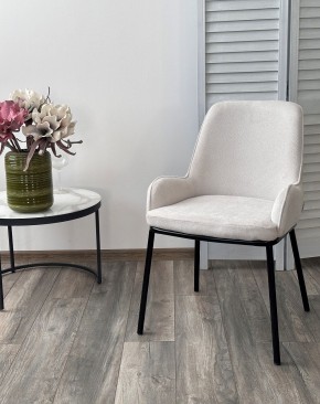 Стул BRIO CATO-01 Белый, фактурная ткань / черный каркас, ®DISAUR в Агрызе - agryz.ok-mebel.com | фото 3