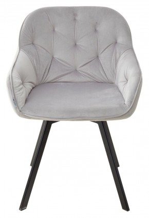 Стул GALE 360 град. поворот. BLUVEL-03 LIGHT GREY, велюр/ черный каркас, М-City в Агрызе - agryz.ok-mebel.com | фото 3