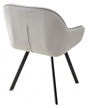 Стул GALE 360 град. поворот. BLUVEL-03 LIGHT GREY, велюр/ черный каркас, М-City в Агрызе - agryz.ok-mebel.com | фото 4