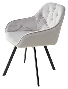 Стул GALE 360 град. поворот. BLUVEL-03 LIGHT GREY, велюр/ черный каркас, М-City в Агрызе - agryz.ok-mebel.com | фото 5