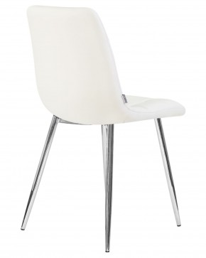 Стул обеденный DOBRIN ALEX, хром ножки, белая экокожа (P-02) в Агрызе - agryz.ok-mebel.com | фото 4