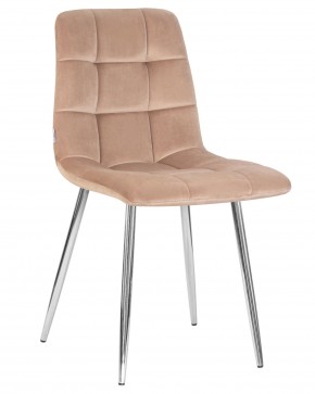 Стул обеденный DOBRIN ALEX, хром ножки, мокко велюр (V108-104),  в Агрызе - agryz.ok-mebel.com | фото