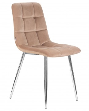 Стул обеденный DOBRIN ALEX, хром ножки, мокко велюр (V108-104),  в Агрызе - agryz.ok-mebel.com | фото 3