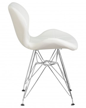 Стул обеденный DOBRIN BUTTERFLY CHROME, ножки хром, цвет белый в Агрызе - agryz.ok-mebel.com | фото 3