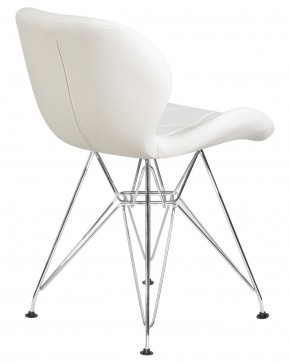 Стул обеденный DOBRIN BUTTERFLY CHROME, ножки хром, цвет белый в Агрызе - agryz.ok-mebel.com | фото 4
