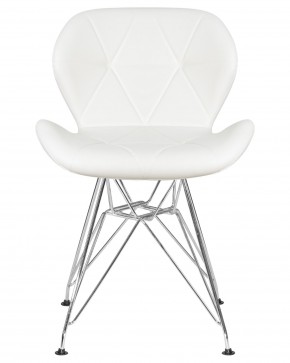 Стул обеденный DOBRIN BUTTERFLY CHROME, ножки хром, цвет белый в Агрызе - agryz.ok-mebel.com | фото 6