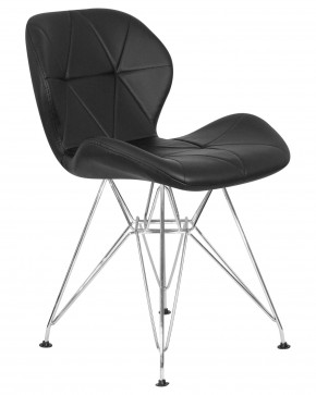 Стул обеденный DOBRIN BUTTERFLY CHROME, ножки хром, цвет чёрный в Агрызе - agryz.ok-mebel.com | фото 2