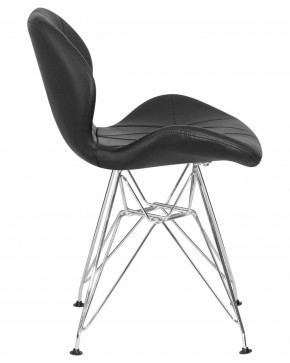 Стул обеденный DOBRIN BUTTERFLY CHROME, ножки хром, цвет чёрный в Агрызе - agryz.ok-mebel.com | фото 3