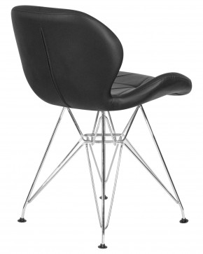 Стул обеденный DOBRIN BUTTERFLY CHROME, ножки хром, цвет чёрный в Агрызе - agryz.ok-mebel.com | фото 4