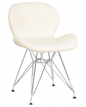 Стул обеденный DOBRIN BUTTERFLY CHROME, ножки хром, цвет кремовый в Агрызе - agryz.ok-mebel.com | фото