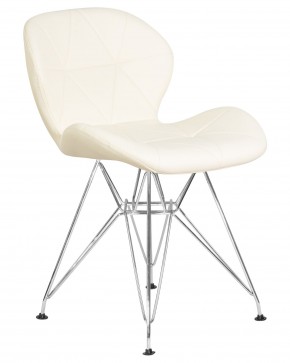 Стул обеденный DOBRIN BUTTERFLY CHROME, ножки хром, цвет кремовый в Агрызе - agryz.ok-mebel.com | фото 2