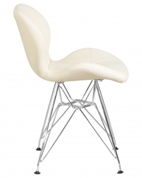 Стул обеденный DOBRIN BUTTERFLY CHROME, ножки хром, цвет кремовый в Агрызе - agryz.ok-mebel.com | фото 3