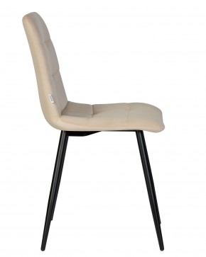 Стул обеденный DOBRIN CHILLY, Бежевый Holland 07, основание черный в Агрызе - agryz.ok-mebel.com | фото 4