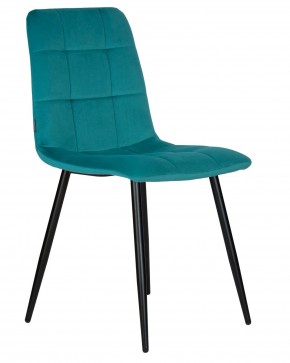 Стул обеденный DOBRIN CHILLY, Морской волны Holland 56, основание черное в Агрызе - agryz.ok-mebel.com | фото 2