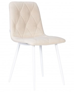 Стул обеденный DOBRIN CHILLY ROMBO, Бежевый Simple 44, основание белое в Агрызе - agryz.ok-mebel.com | фото