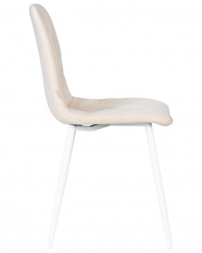 Стул обеденный DOBRIN CHILLY ROMBO, Бежевый Simple 44, основание белое в Агрызе - agryz.ok-mebel.com | фото 3