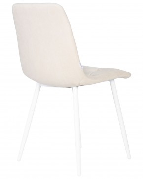 Стул обеденный DOBRIN CHILLY ROMBO, Бежевый Simple 44, основание белое в Агрызе - agryz.ok-mebel.com | фото 4