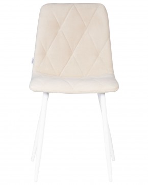 Стул обеденный DOBRIN CHILLY ROMBO, Бежевый Simple 44, основание белое в Агрызе - agryz.ok-mebel.com | фото 6