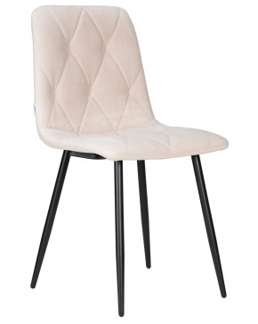Стул обеденный DOBRIN CHILLY ROMBO, Бежевый Simple 44, основание черный в Агрызе - agryz.ok-mebel.com | фото