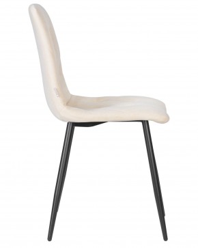Стул обеденный DOBRIN CHILLY ROMBO, Бежевый Simple 44, основание черный в Агрызе - agryz.ok-mebel.com | фото 3