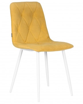Стул обеденный DOBRIN CHILLY ROMBO, Горчичный Simple 15, основание белый в Агрызе - agryz.ok-mebel.com | фото