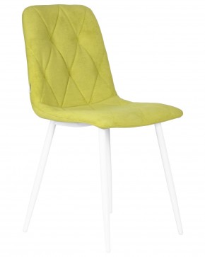Стул обеденный DOBRIN CHILLY ROMBO, Лайм Simple 14, основание белый в Агрызе - agryz.ok-mebel.com | фото 2