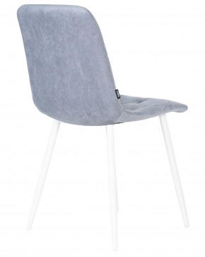 Стул обеденный DOBRIN CHILLY ROMBO, Серо-голубой Simple 26, основание белый в Агрызе - agryz.ok-mebel.com | фото 4