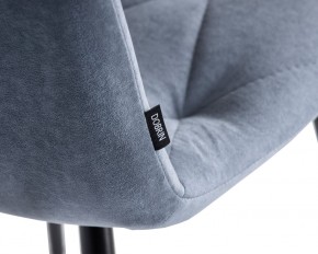 Стул обеденный DOBRIN CHILLY ROMBO, Серо-голубой Simple 26, основание черное в Агрызе - agryz.ok-mebel.com | фото 7