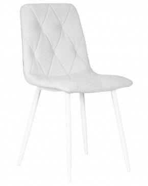 Стул обеденный DOBRIN CHILLY ROMBO, Светло-серый Simple 29, основание белое в Агрызе - agryz.ok-mebel.com | фото