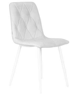 Стул обеденный DOBRIN CHILLY ROMBO, Светло-серый Simple 29, основание белое в Агрызе - agryz.ok-mebel.com | фото 2