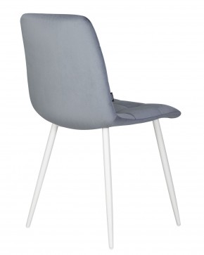 Стул обеденный DOBRIN CHILLY, Серо-голубой Holland 14, основание белое в Агрызе - agryz.ok-mebel.com | фото 4