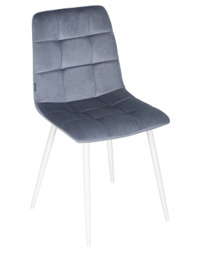 Стул обеденный DOBRIN CHILLY, Серо-голубой Holland 14, основание белое в Агрызе - agryz.ok-mebel.com | фото 7