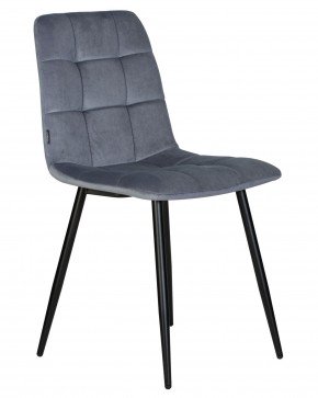 Стул обеденный DOBRIN CHILLY, Серо-голубой Holland 14, основание черное в Агрызе - agryz.ok-mebel.com | фото 2