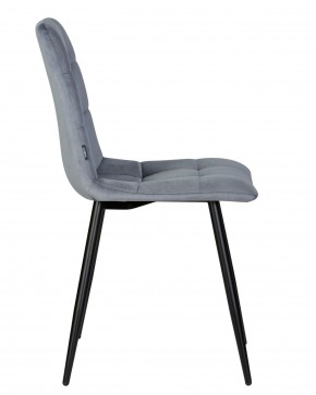 Стул обеденный DOBRIN CHILLY, Серо-голубой Holland 14, основание черное в Агрызе - agryz.ok-mebel.com | фото 3