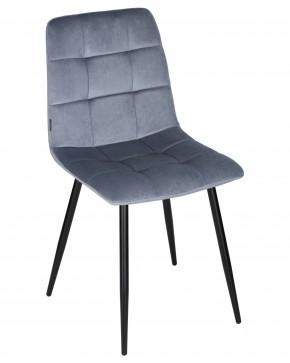Стул обеденный DOBRIN CHILLY, Серо-голубой Holland 14, основание черное в Агрызе - agryz.ok-mebel.com | фото 7