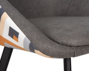 Стул обеденный DOBRIN MARKUS, ЭМАЛЬ ЧЕРНЫЙ МУАР ткань Candy Graphite+Escada Ochre в Агрызе - agryz.ok-mebel.com | фото 7
