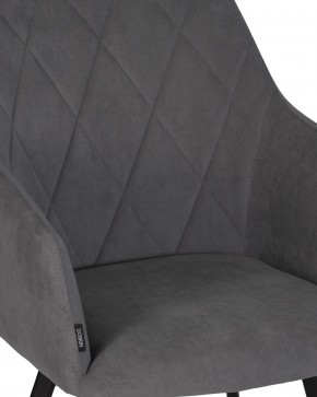 Стул обеденный DOBRIN ROBY, ЭМАЛЬ ЧЕРНЫЙ МУАР велюр Catania Silver в Агрызе - agryz.ok-mebel.com | фото 8