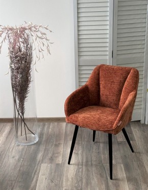 Стул REFLET 3018-09 терракотовый, шенилл / черный каркас, ®DISAUR в Агрызе - agryz.ok-mebel.com | фото 3