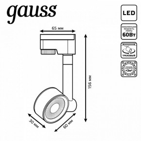 Светильник на штанге Gauss Track Light TR056 в Агрызе - agryz.ok-mebel.com | фото 6