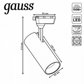 Светильник на штанге Gauss Track Light TR062 в Агрызе - agryz.ok-mebel.com | фото 5