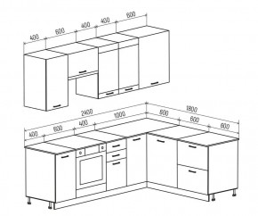 ТЕХНО Кухонный гарнитур угловой 2,4х1,8 м Компоновка №3 (Пудра софт/Угольный софт) в Агрызе - agryz.ok-mebel.com | фото 3