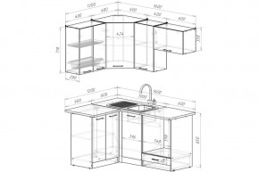 ТЕРЦИЯ Кухонный гарнитур Мега Прайм (1200*1600 мм) в Агрызе - agryz.ok-mebel.com | фото 2