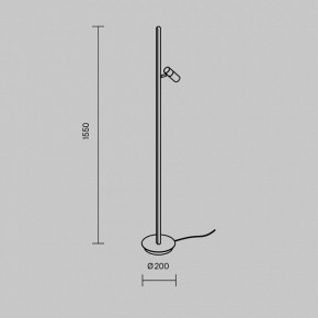 Торшер Maytoni Thin MOD395FL-L28B3K в Агрызе - agryz.ok-mebel.com | фото 5