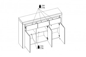 Тумба 3D3S, TAURUS, цвет белый/дуб вотан в Агрызе - agryz.ok-mebel.com | фото 2