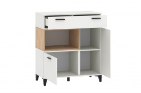 Тумба НМ 013.80 "Bergen" (Белый/Дуб бунратти) в Агрызе - agryz.ok-mebel.com | фото 2