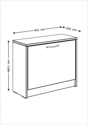 Тумба ОРИОН с одной полкой для обуви, цвет белый в Агрызе - agryz.ok-mebel.com | фото 3