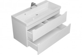 Тумба под раковину Uperwood Tanos 100 см, подвесная, белая матовая в Агрызе - agryz.ok-mebel.com | фото 2